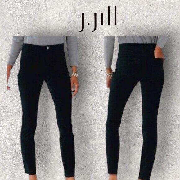 J. Jill Denim - J Jill Boxwood Luxe Velveteen Comfort Stretch High-Rise Obsidian Skinny Jeans
